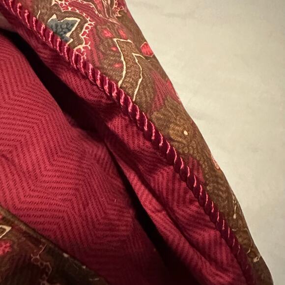 Vintage Ralph Lauren Abenhall Full Queen Comforter Reversible Red Gold Paisley - Picture 8 of 9